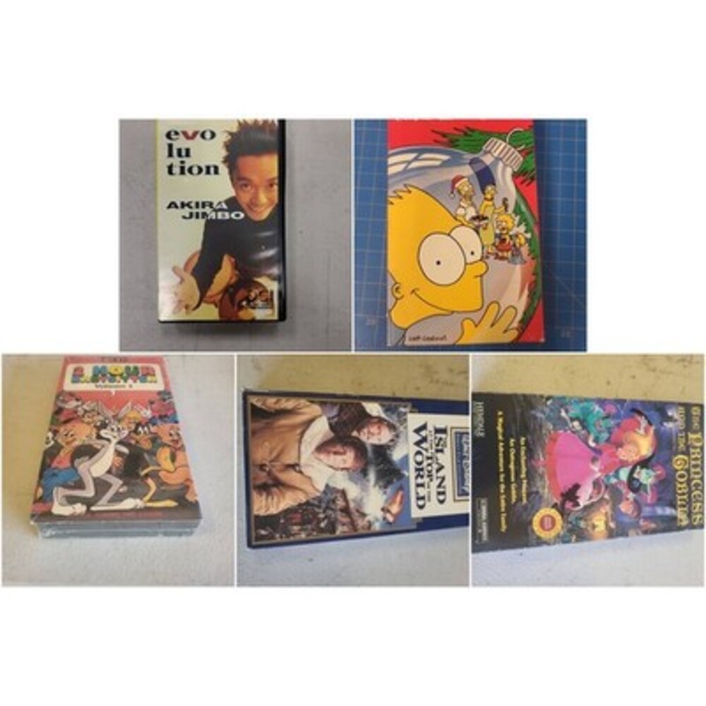 Lot of 5 Animated VHS Tapes The Simpsons Little Ricks The Island Akira 1980s